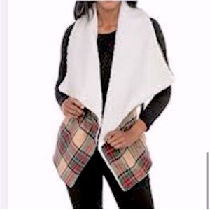 Plaid Sherpa Vest